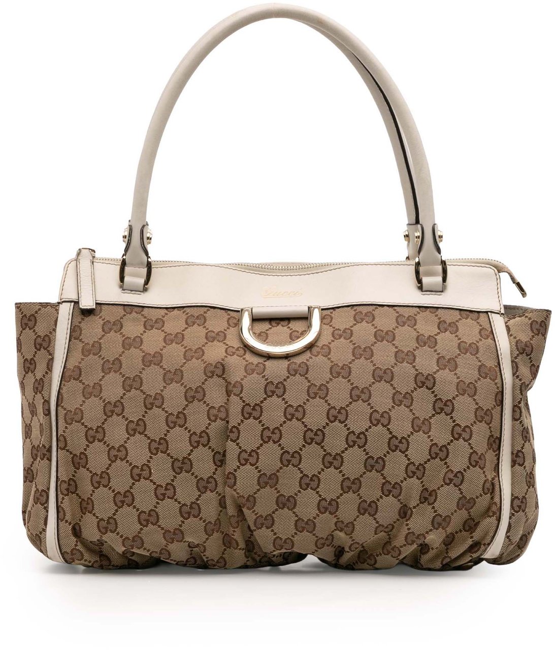 Gucci GG Canvas Abbey D Ring Tote Bruin