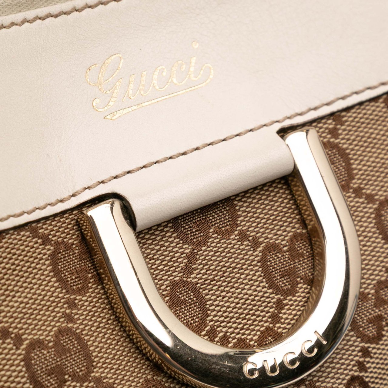 Gucci GG Canvas Abbey D Ring Tote Bruin