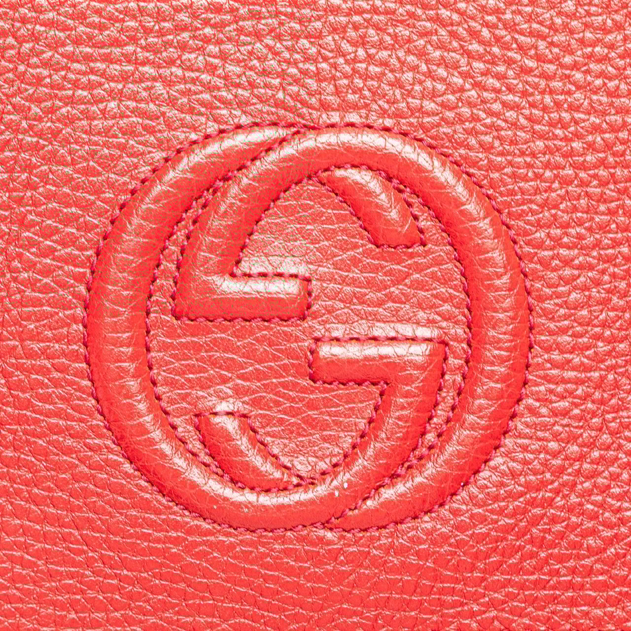 Gucci Leather Soho Wallet on Chain Rood