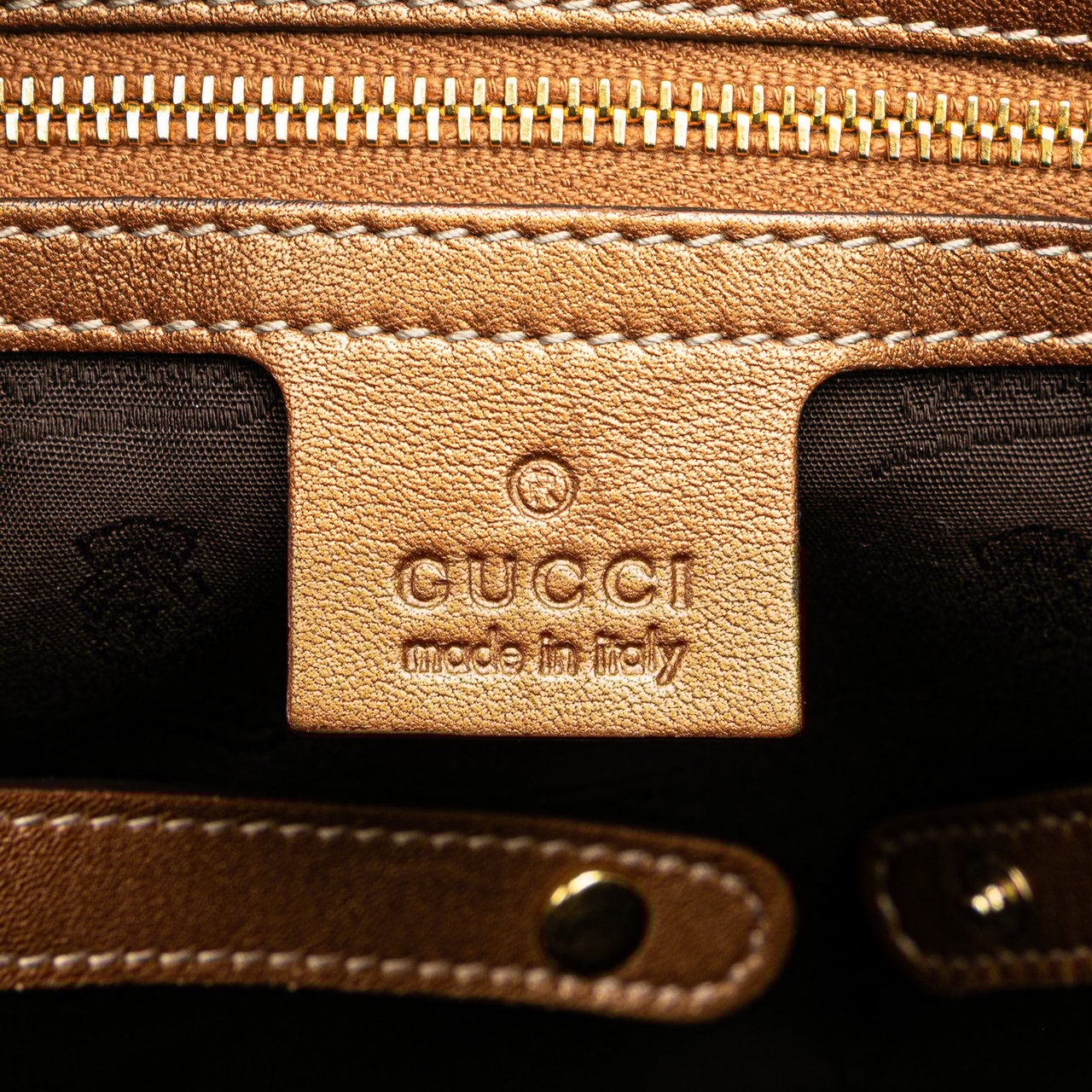 Gucci GG Canvas Twins Tote Bruin