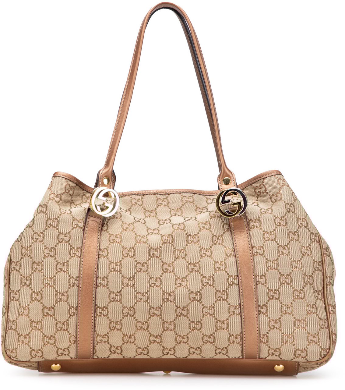 Gucci GG Canvas Twins Tote Bruin