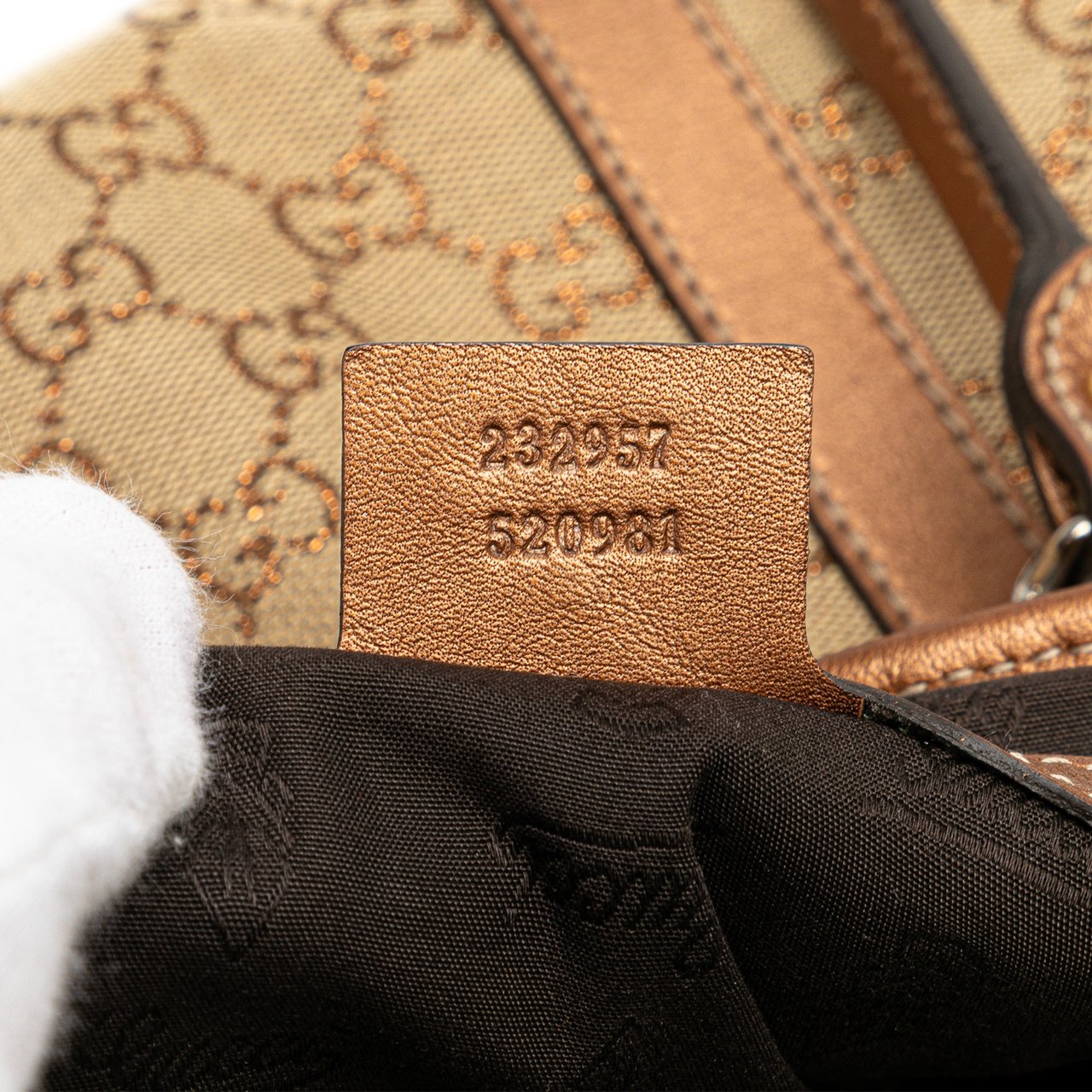 Gucci GG Canvas Twins Tote Bruin