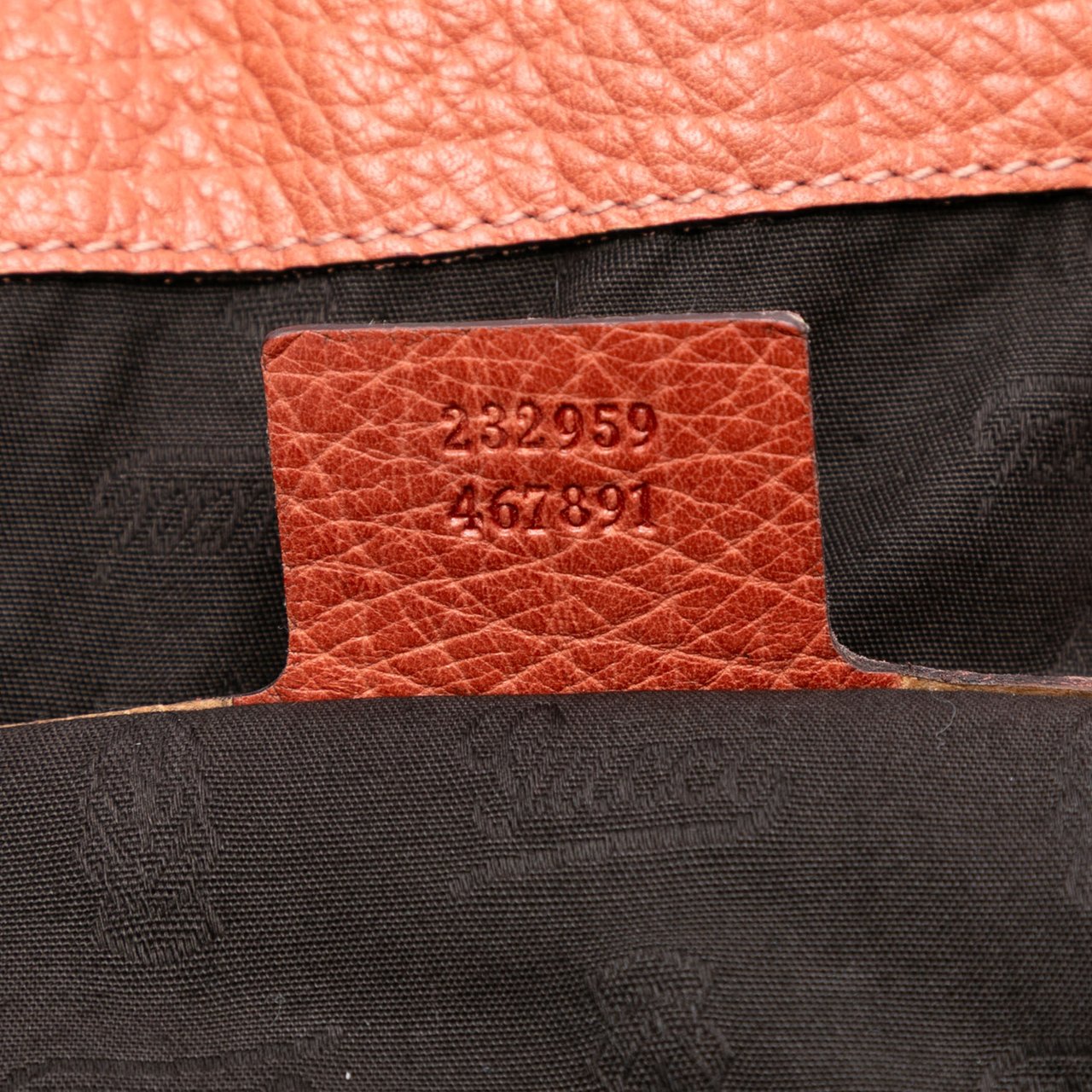 Gucci Medium Leather Bamboo Bar Tote Oranje
