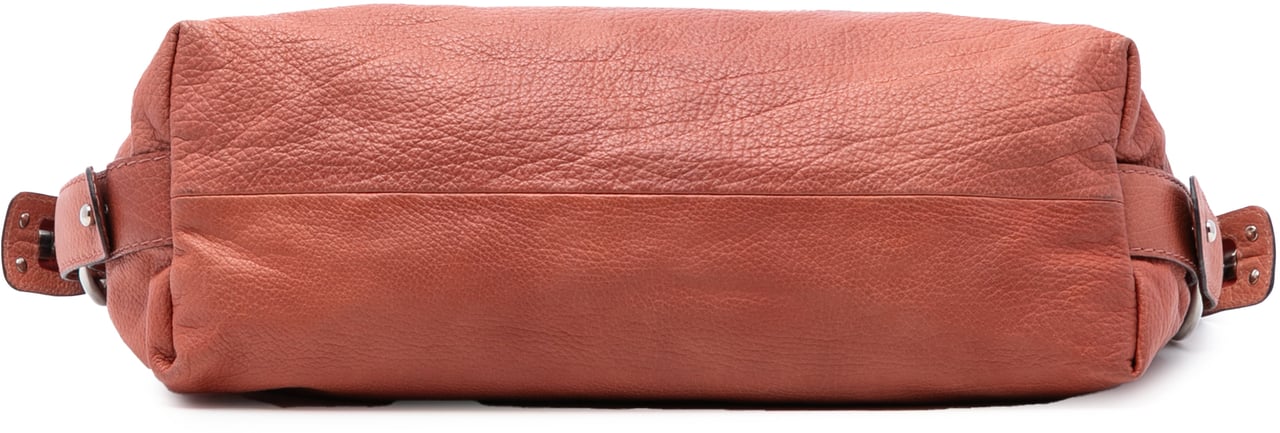 Gucci Medium Leather Bamboo Bar Tote Oranje