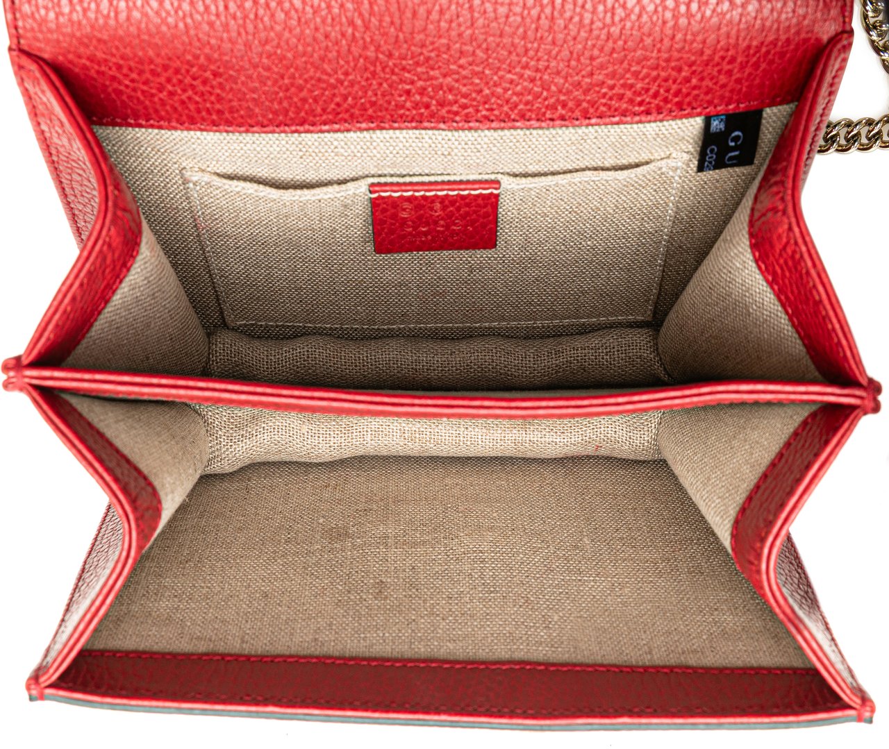 Gucci Small Dollar Calfskin Interlocking G Crossbody Rood