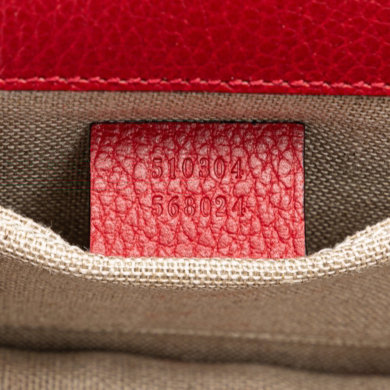 Gucci Small Dollar Calfskin Interlocking G Crossbody Rood