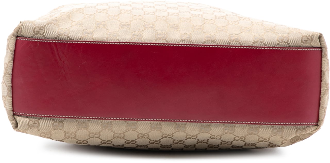 Gucci GG Canvas Web Tote Bruin