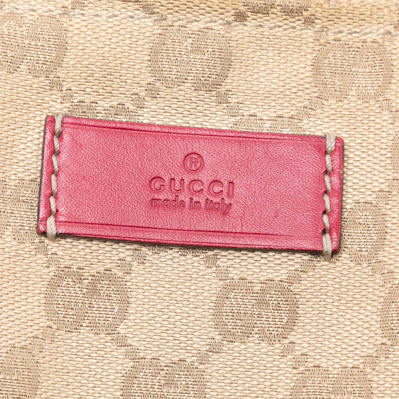 Gucci GG Canvas Web Tote Bruin