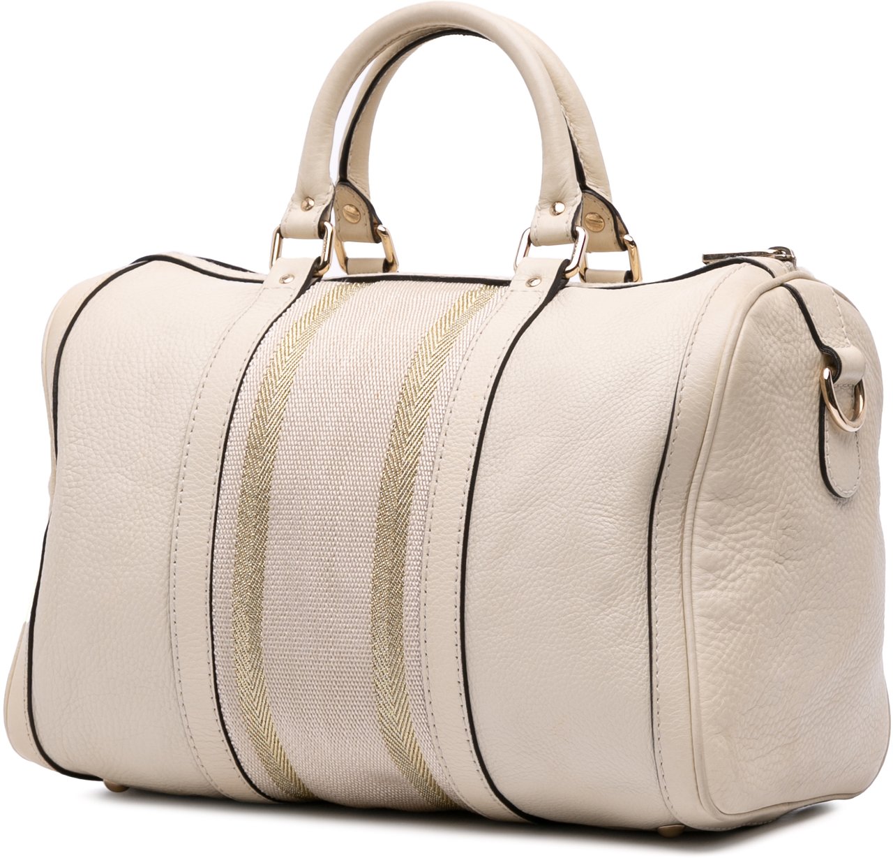 Gucci Calfskin Web Joy Boston Bag Bruin