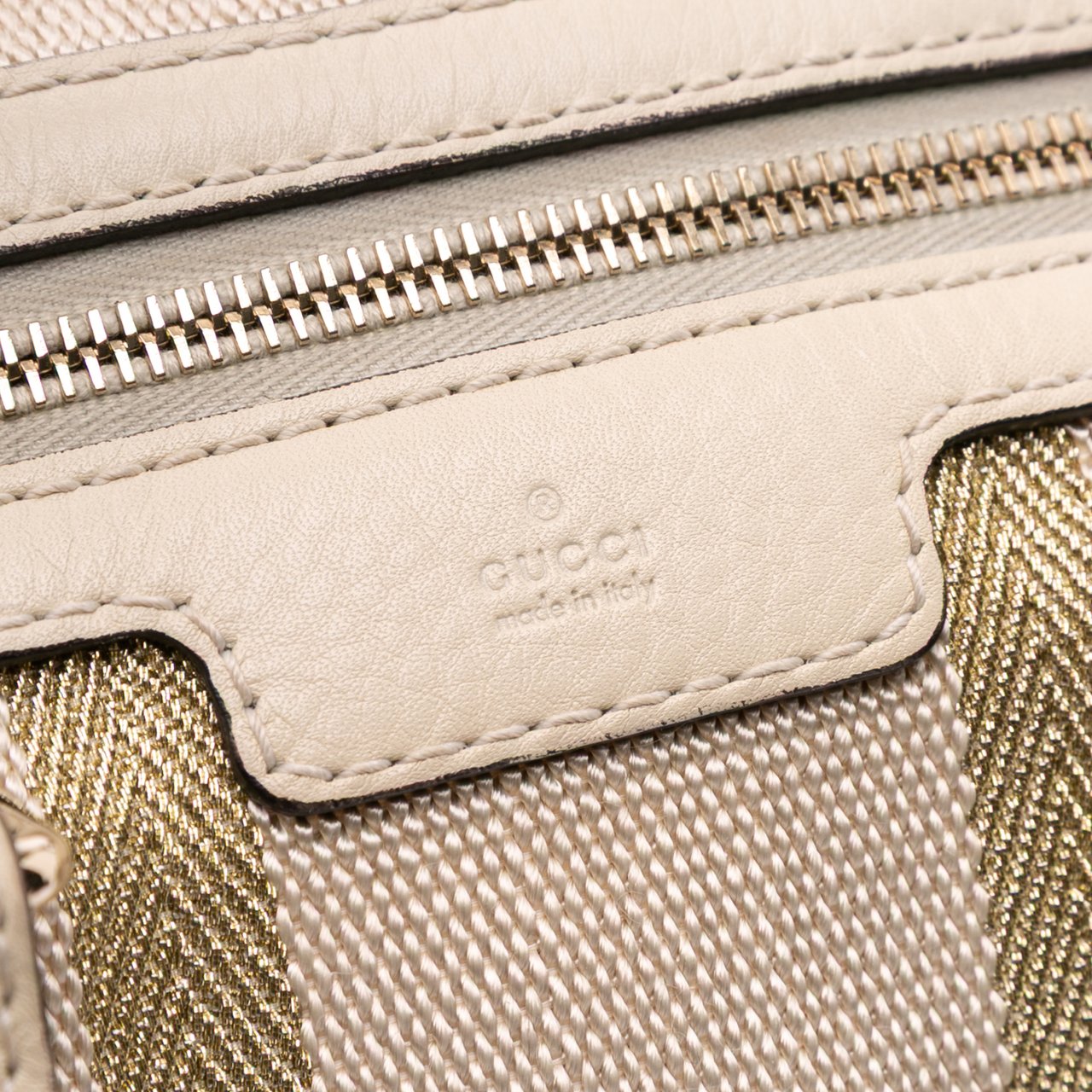 Gucci Calfskin Web Joy Boston Bag Bruin