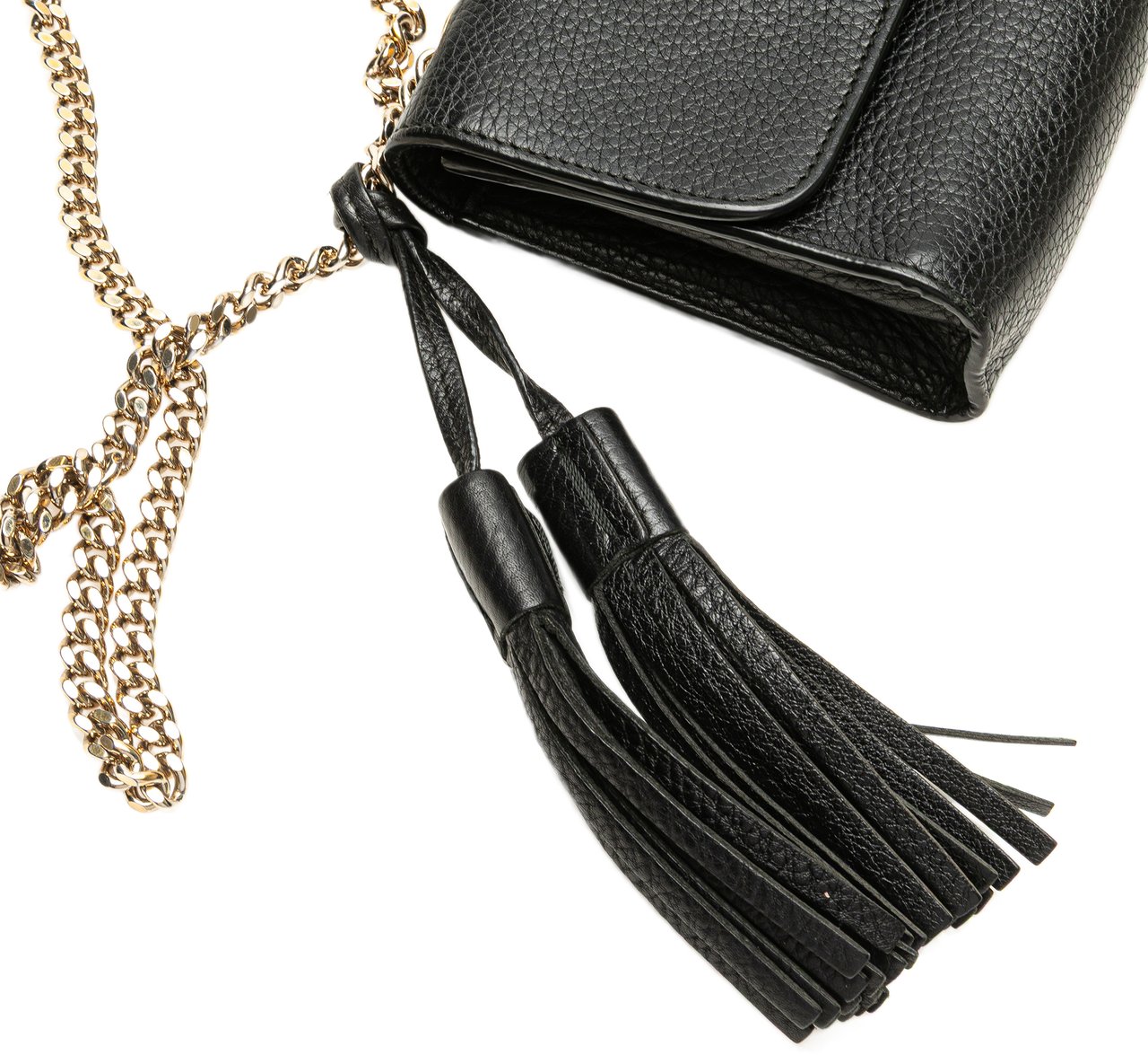 Gucci Small Leather Miss Bamboo Crossbody Zwart