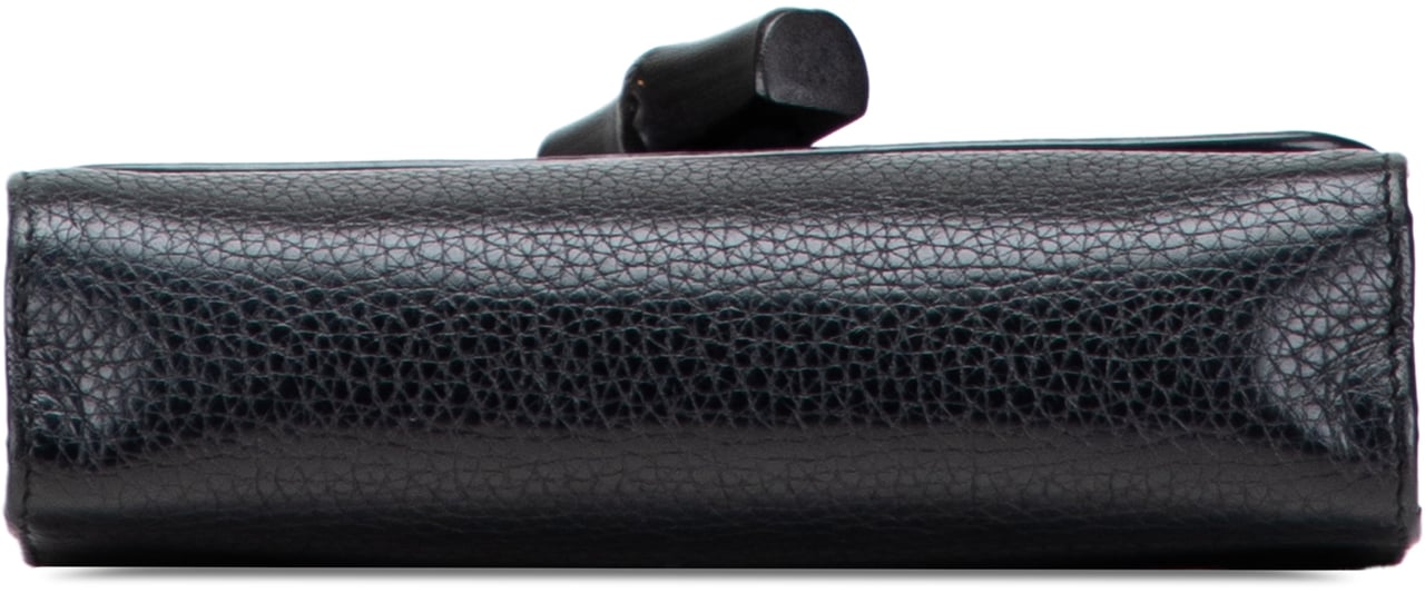 Gucci Small Leather Miss Bamboo Crossbody Zwart