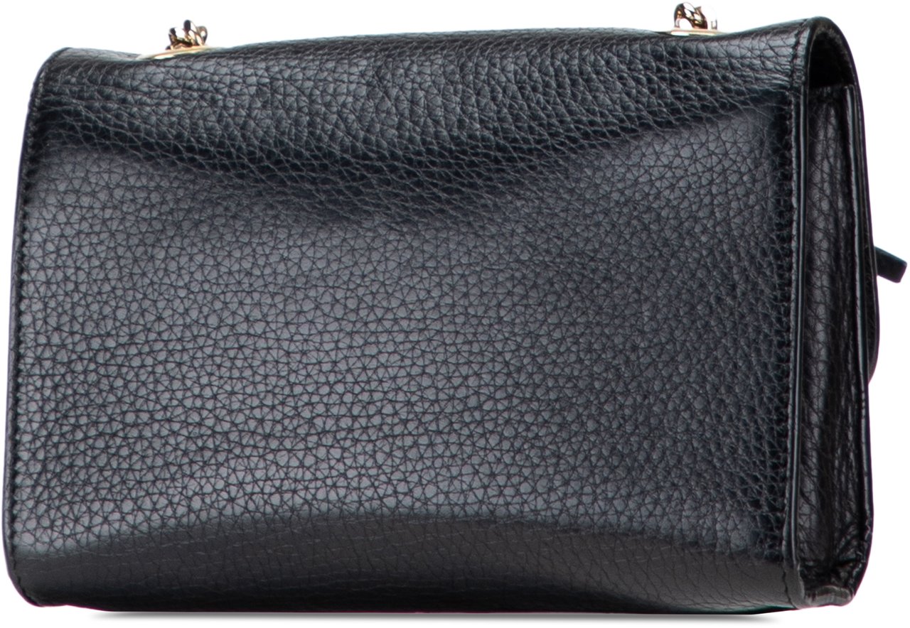 Gucci Small Leather Miss Bamboo Crossbody Zwart