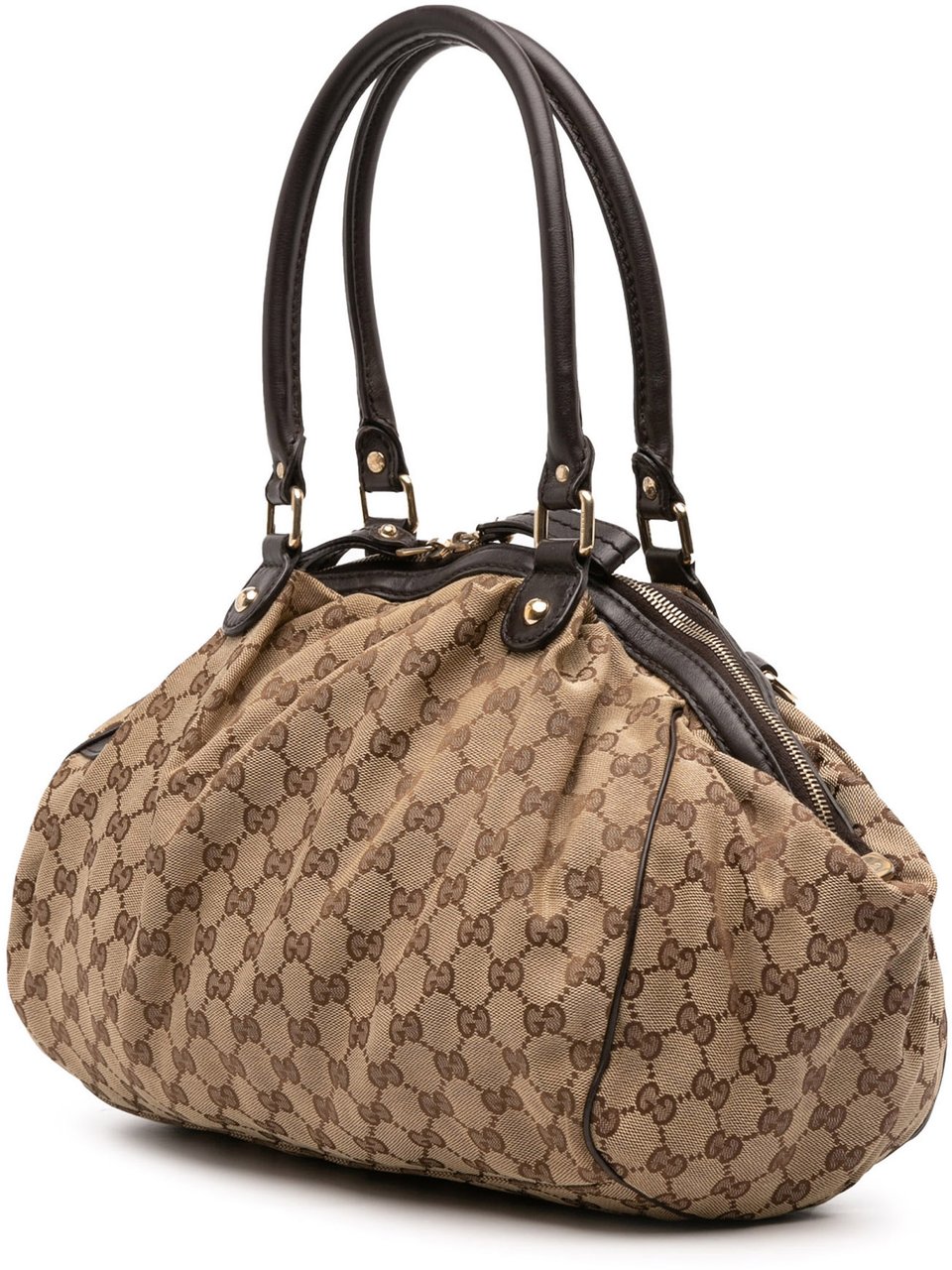 Gucci GG Canvas Sukey Satchel Bruin