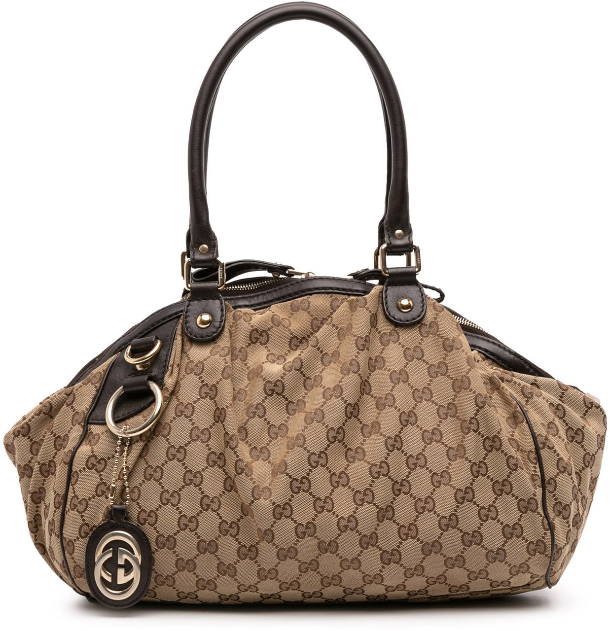 Gucci GG Canvas Sukey Satchel Bruin