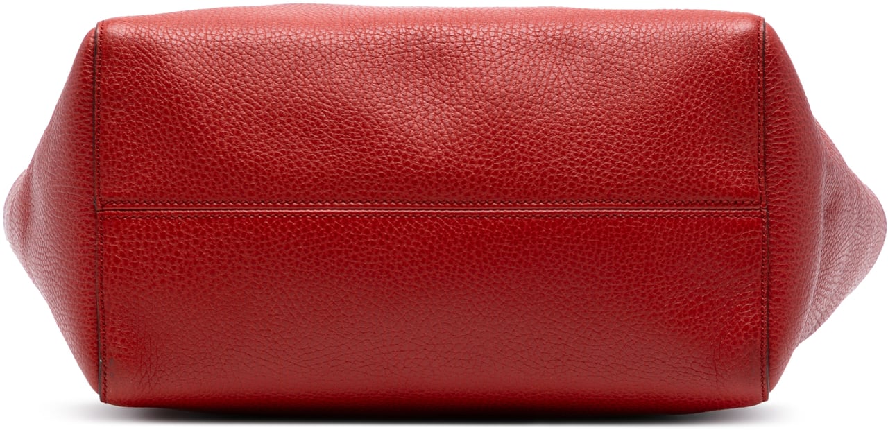 Gucci Medium Dollar Calfskin Swing Tote Rood