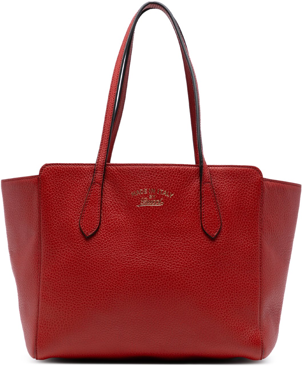 Gucci Medium Dollar Calfskin Swing Tote Rood