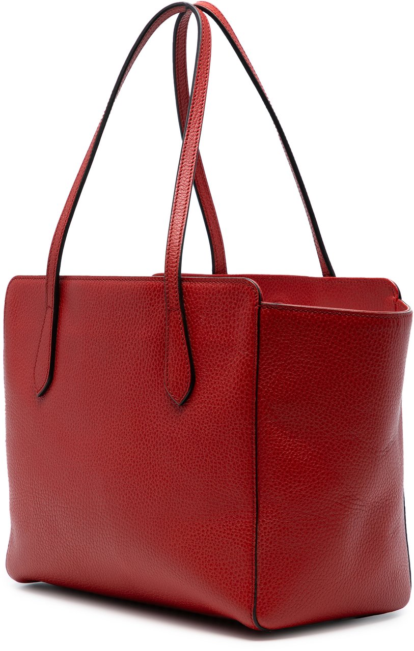 Gucci Medium Dollar Calfskin Swing Tote Rood