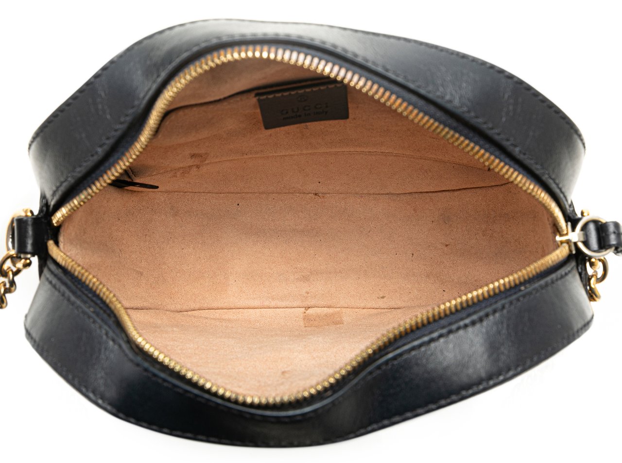 Gucci Mini GG Supreme Chain Crossbody Bruin