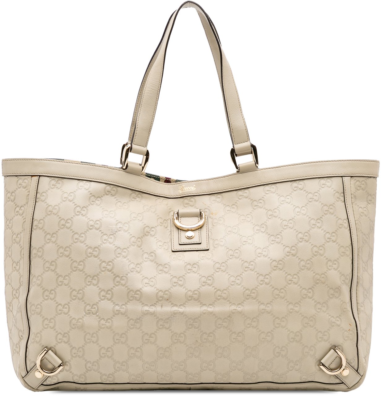 Gucci Guccissima Abbey D Ring Tote Wit