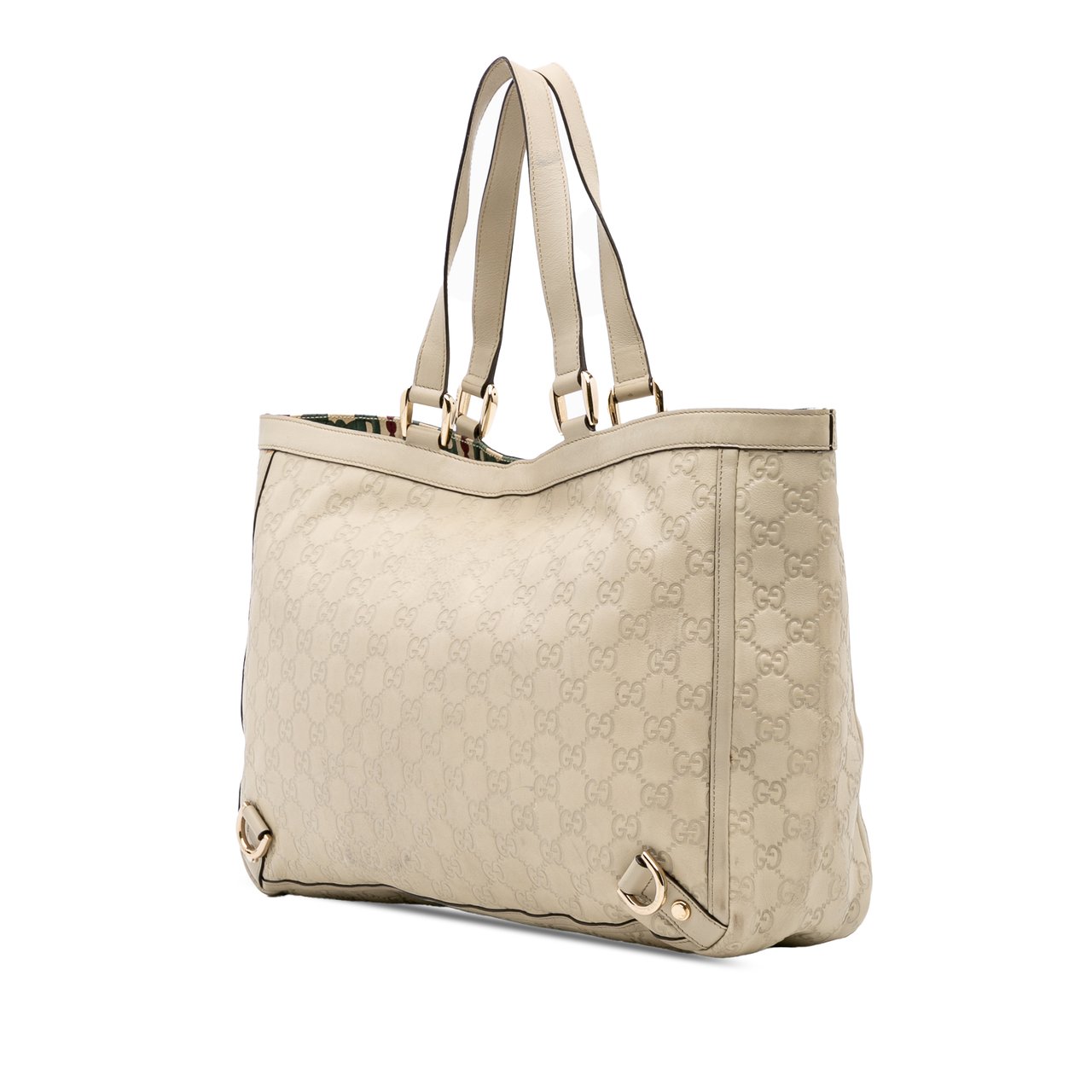 Gucci Guccissima Abbey D Ring Tote Wit