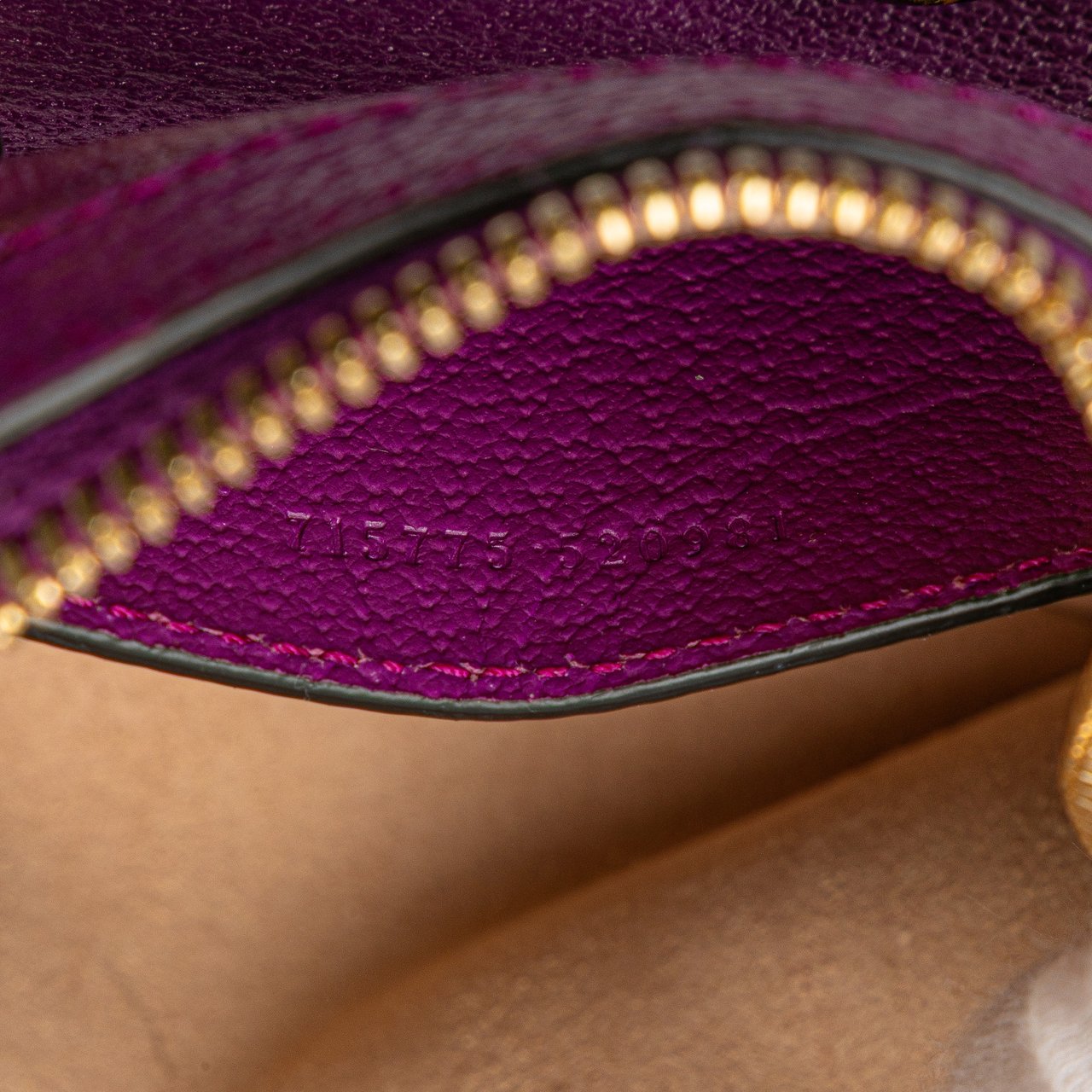 Gucci Mini Dollar Calfskin Bamboo Diana Dome Satchel Paars