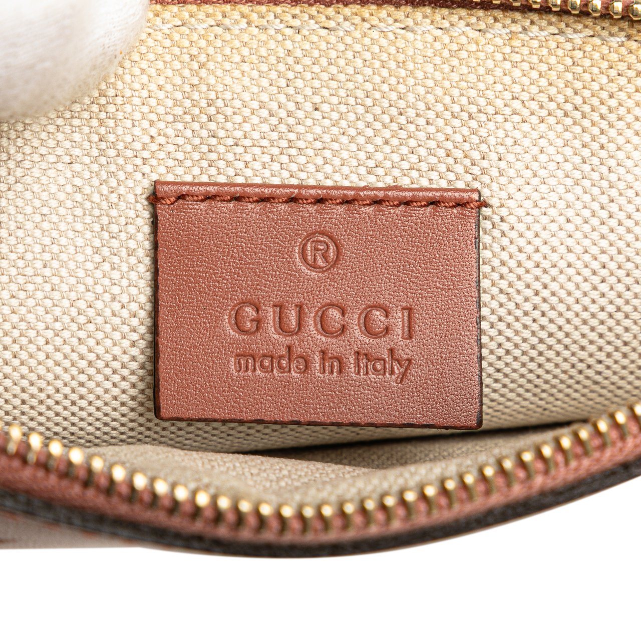 Gucci Medium GG Canvas Craft Tote Bruin