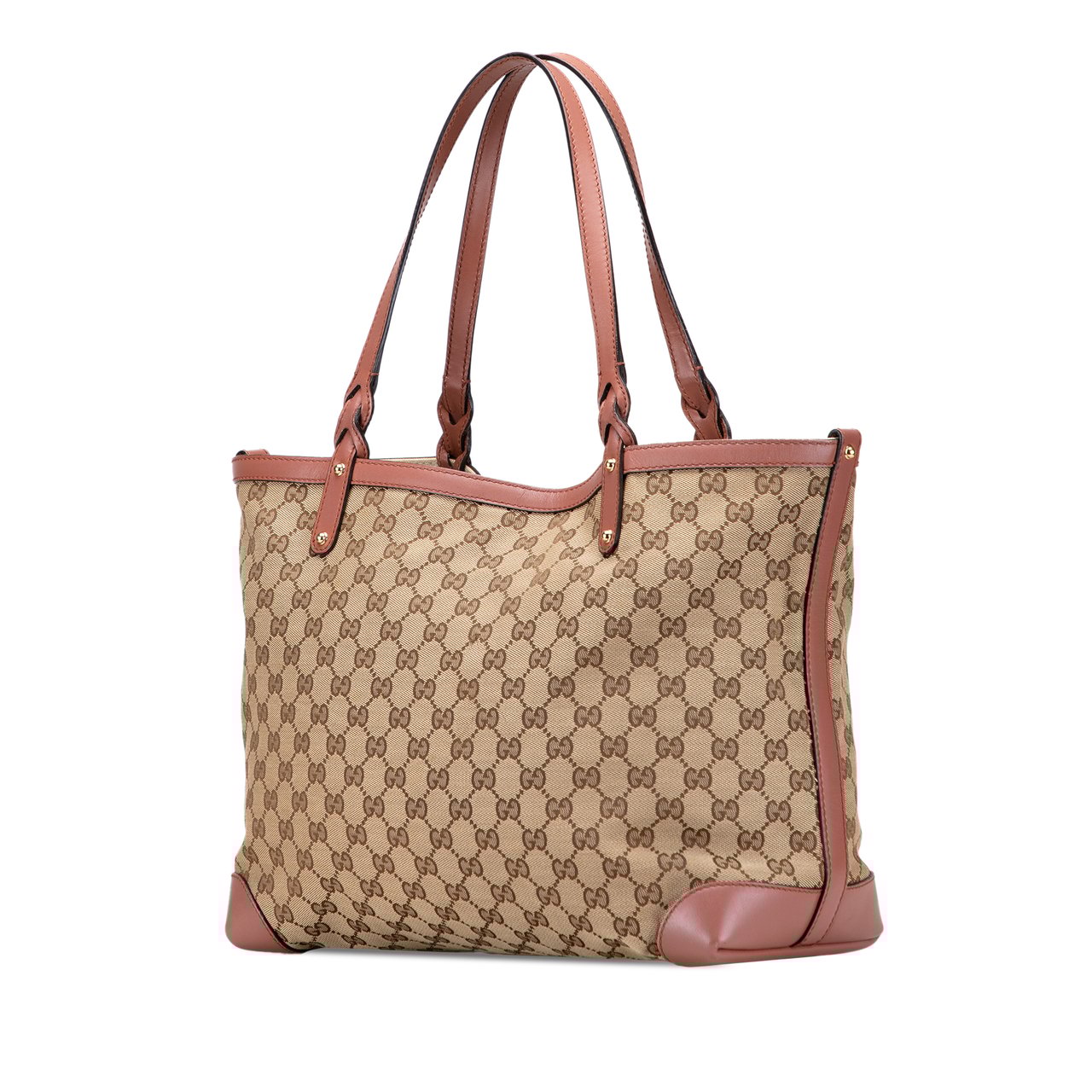 Gucci Medium GG Canvas Craft Tote Bruin