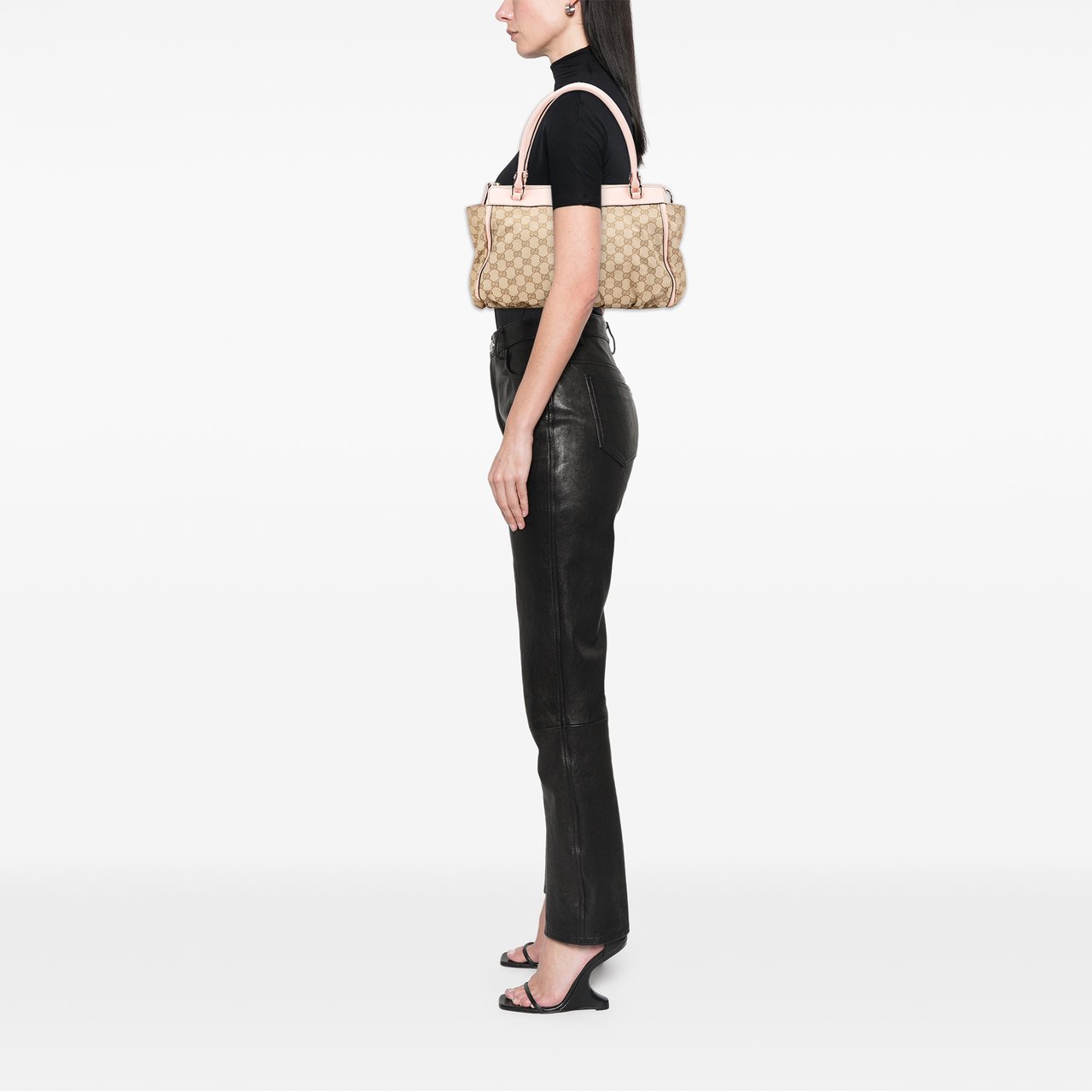 Gucci GG Canvas Abbey D Ring Tote Bruin