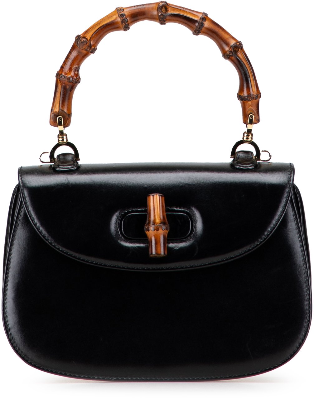 Gucci Calfskin Bamboo Night Zwart