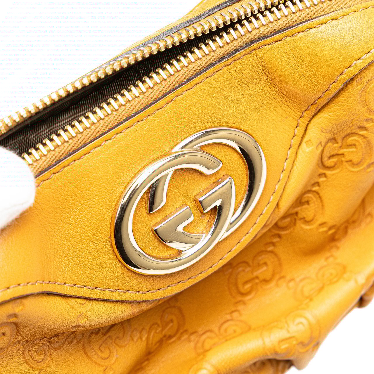 Gucci Guccissima Pouch Geel