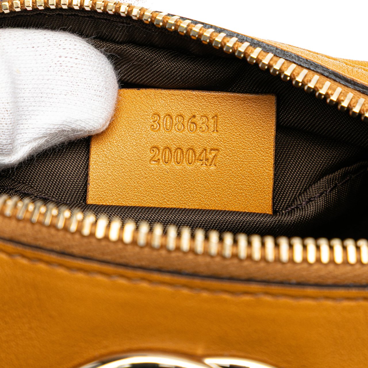 Gucci Guccissima Pouch Geel