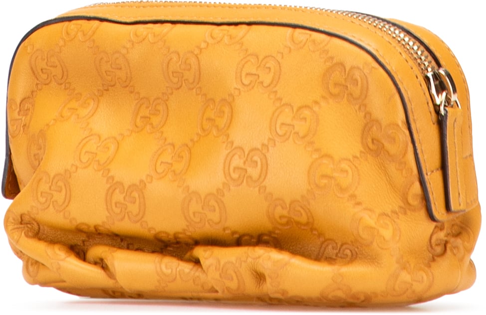 Gucci Guccissima Pouch Geel