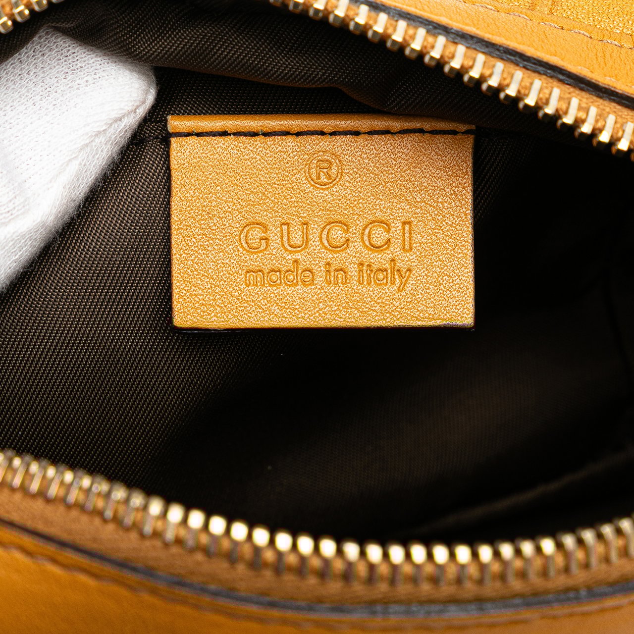 Gucci Guccissima Pouch Geel