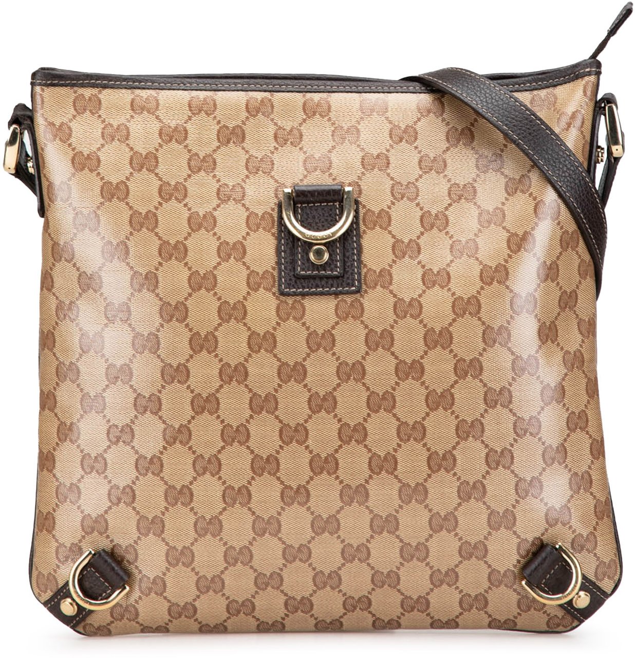 Gucci GG Crystal Abbey D Ring Crossbody Bruin