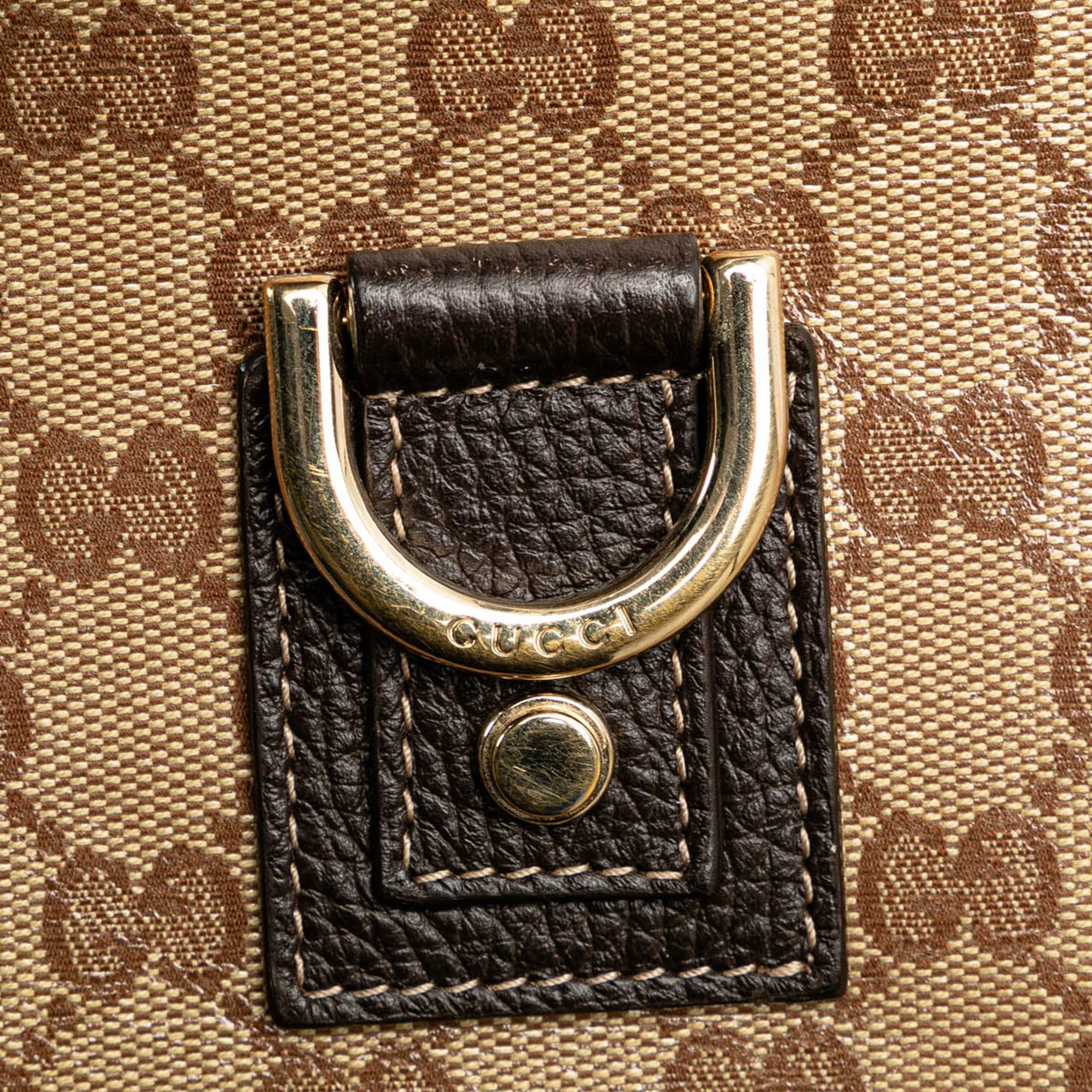 Gucci GG Crystal Abbey D Ring Crossbody Bruin