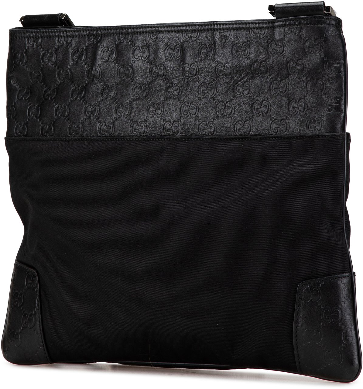 Gucci Guccissima and Nylon Crossbody Zwart