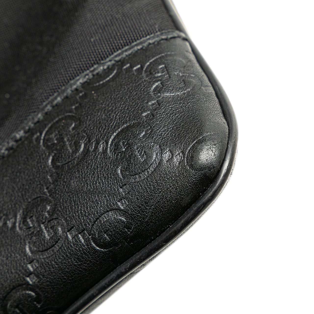 Gucci Guccissima and Nylon Crossbody Zwart