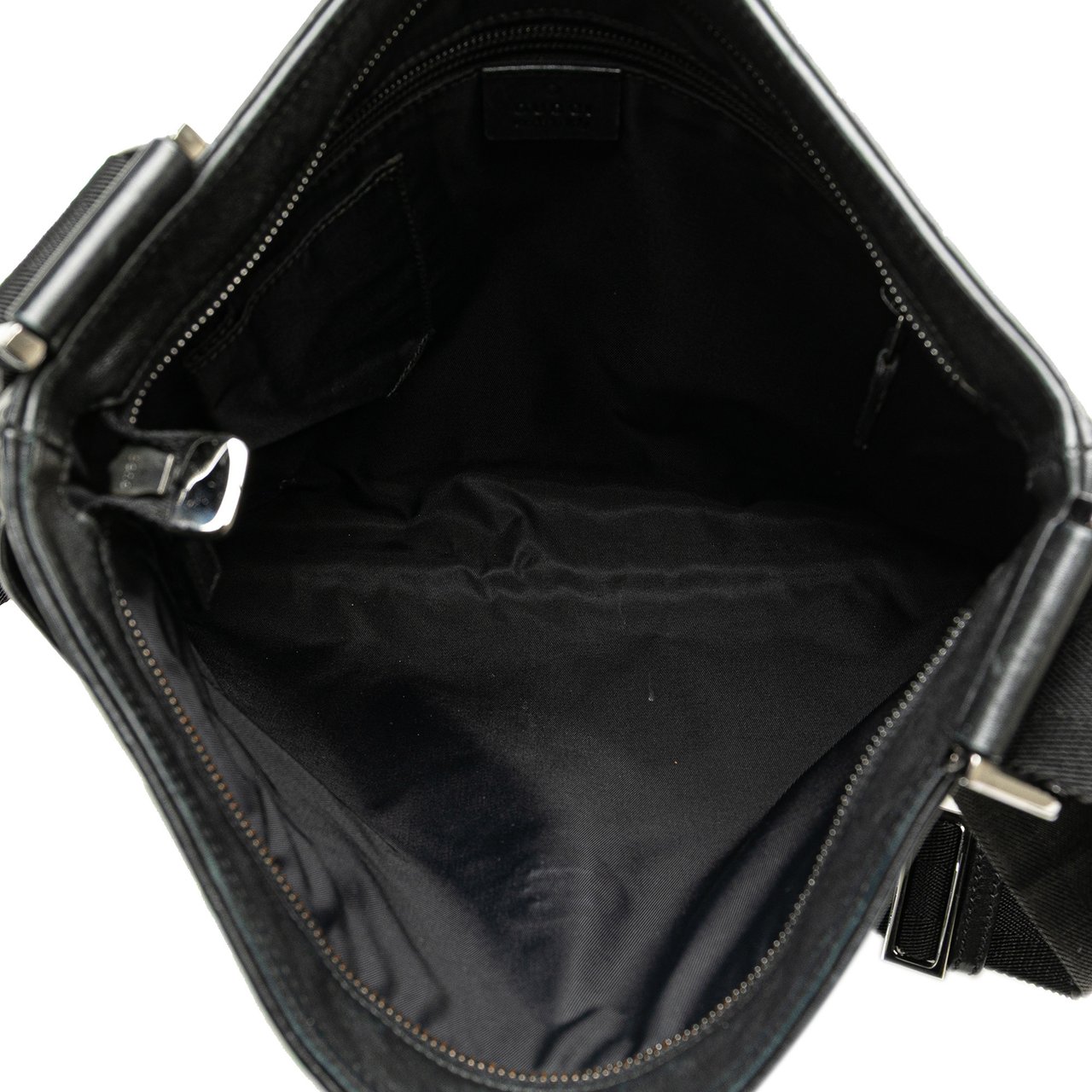 Gucci Guccissima and Nylon Crossbody Zwart