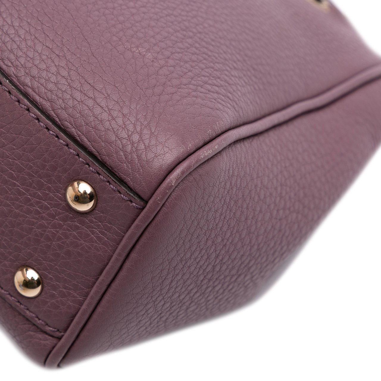 Gucci Mini Calfskin Bamboo Shopper Satchel Paars