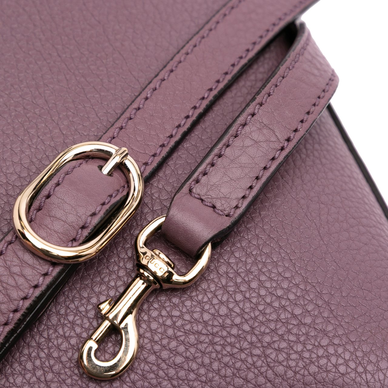 Gucci Mini Calfskin Bamboo Shopper Satchel Paars