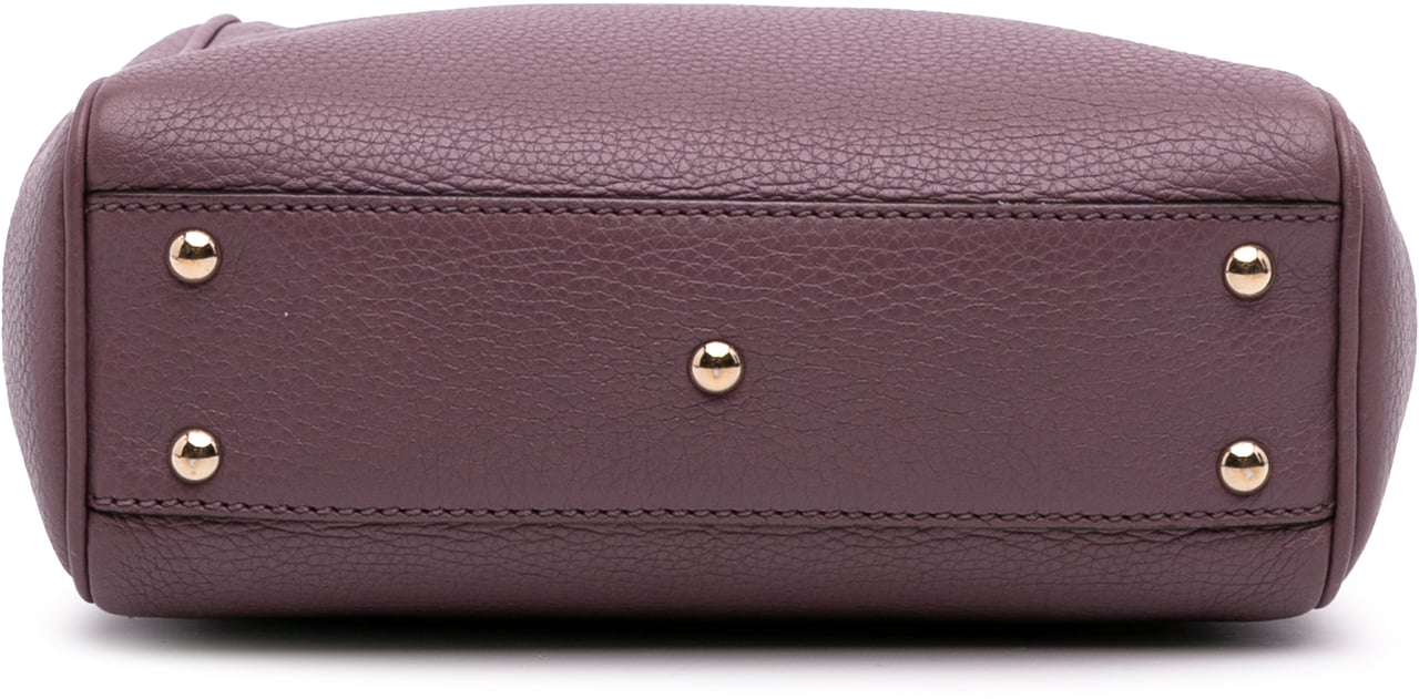 Gucci Mini Calfskin Bamboo Shopper Satchel Paars