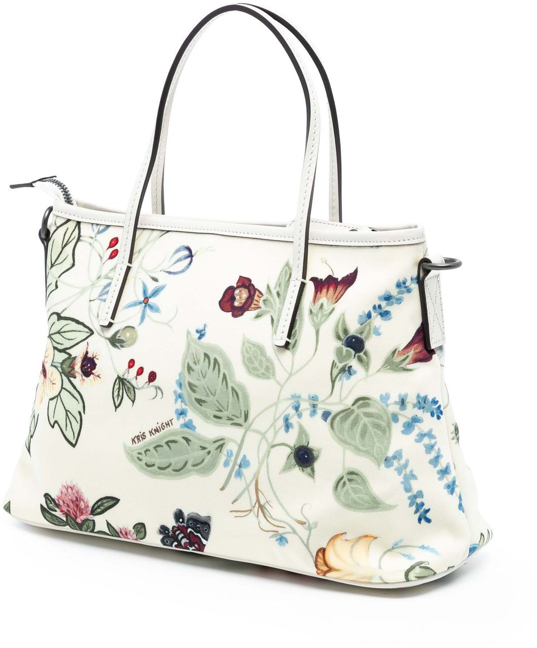 Gucci Small Canvas Flora Knight Convertible Tote Wit