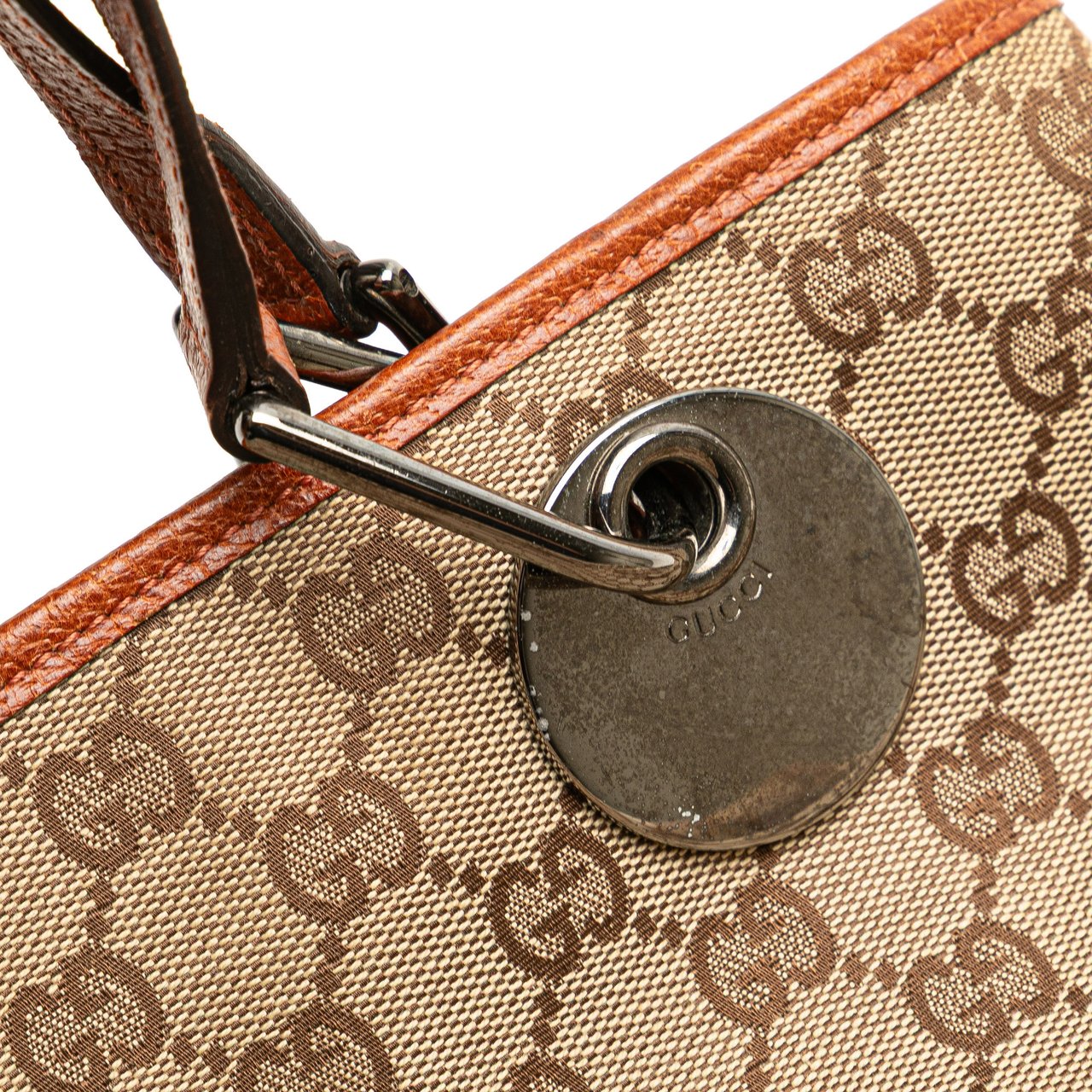 Gucci Medium GG Canvas Eclipse Tote Bruin