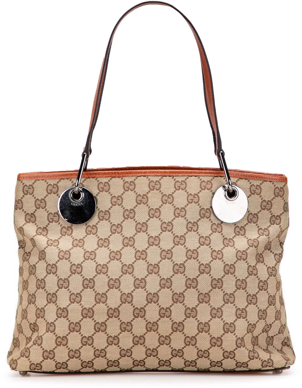 Gucci Medium GG Canvas Eclipse Tote Bruin
