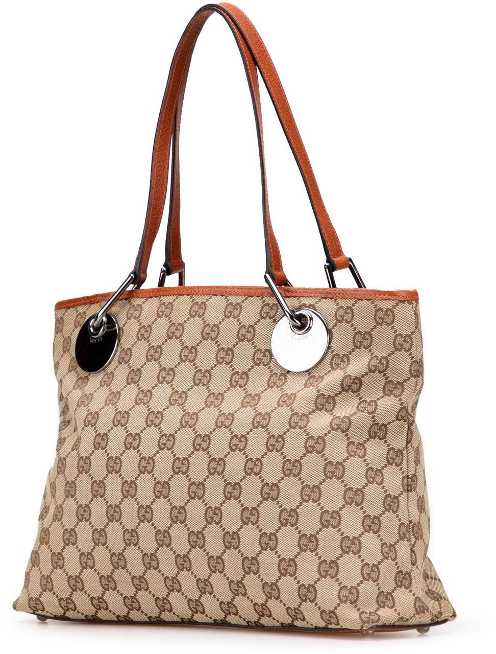 Gucci Medium GG Canvas Eclipse Tote Bruin