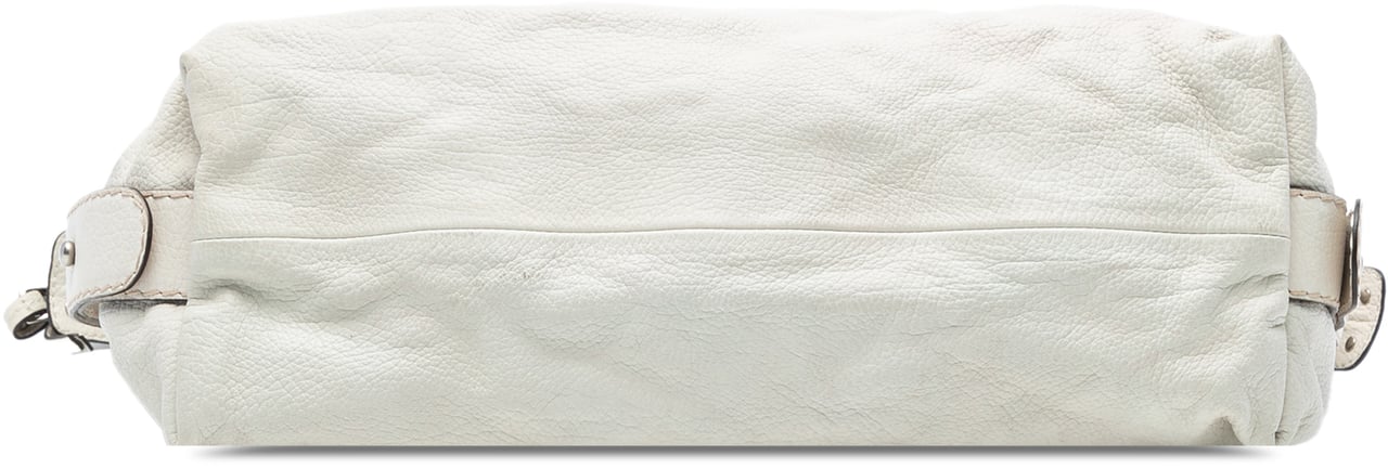 Gucci Large Leather Bamboo Bar Tote Wit