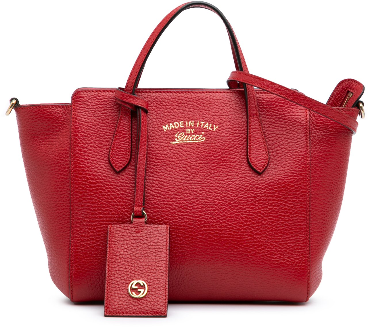 Gucci Mini Leather Swing Satchel Rood