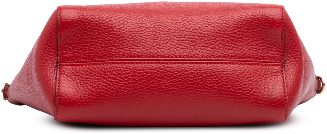 Gucci Mini Leather Swing Satchel Rood