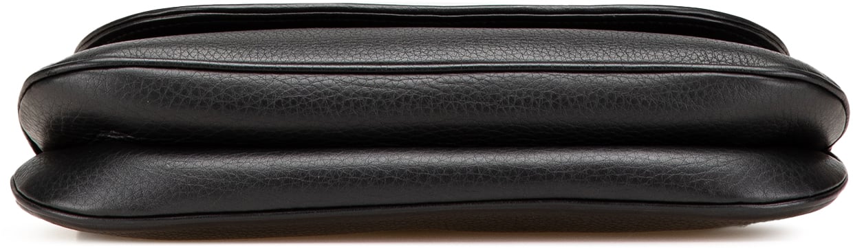 Gucci Medium Leather 1973 Chain Shoulder Bag Zwart
